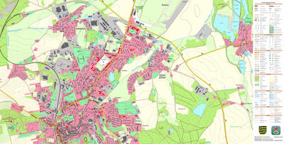 Staatsbetrieb Geobasisinformation und Vermessung Sachsen Kamenz, Kamenz, Stadt (1:10,000 scale) digital map