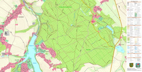Staatsbetrieb Geobasisinformation und Vermessung Sachsen Karsdorf, Rabenau, Stadt (1:10,000 scale) digital map