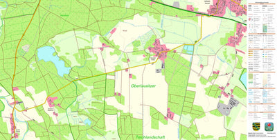 Staatsbetrieb Geobasisinformation und Vermessung Sachsen Kaschel, Boxberg/O.L. (1:10,000 scale) digital map