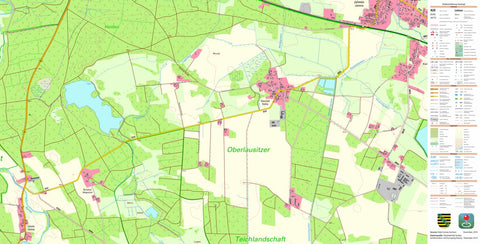 Staatsbetrieb Geobasisinformation und Vermessung Sachsen Kaschel, Boxberg/O.L. (1:10,000 scale) digital map