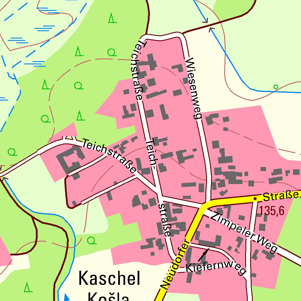 Kaschel, Boxberg/O.L. (1:10,000 scale) Map by Staatsbetrieb ...