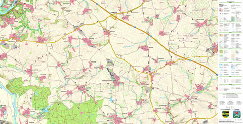 Staatsbetrieb Geobasisinformation und Vermessung Sachsen Keiselwitz, Grimma, Stadt (1:25,000 scale) digital map