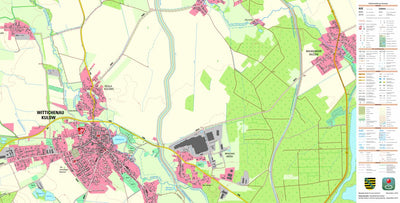 Staatsbetrieb Geobasisinformation und Vermessung Sachsen Keula, Wittichenau, Stadt (1:10,000 scale) digital map