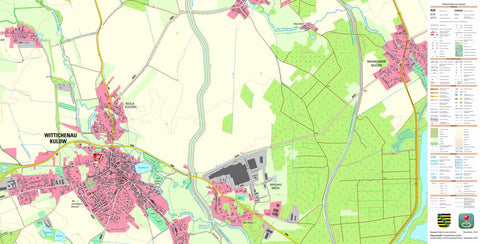 Staatsbetrieb Geobasisinformation und Vermessung Sachsen Keula, Wittichenau, Stadt (1:10,000 scale) digital map