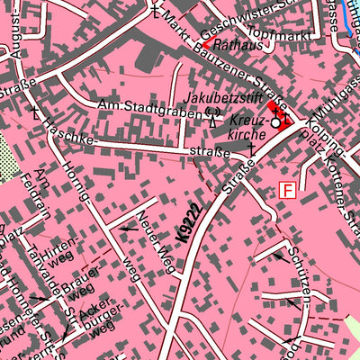 Staatsbetrieb Geobasisinformation und Vermessung Sachsen Keula, Wittichenau, Stadt (1:10,000 scale) digital map