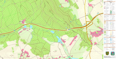 Staatsbetrieb Geobasisinformation und Vermessung Sachsen Kindisch, Elstra, Stadt (1:10,000 scale) digital map