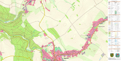 Staatsbetrieb Geobasisinformation und Vermessung Sachsen Kleinhartmannsdorf, Eppendorf (1:10,000 scale) digital map