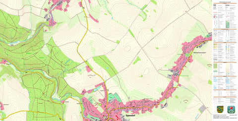 Staatsbetrieb Geobasisinformation und Vermessung Sachsen Kleinhartmannsdorf, Eppendorf (1:10,000 scale) digital map