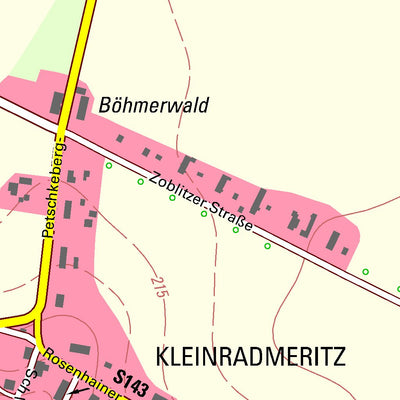 Staatsbetrieb Geobasisinformation und Vermessung Sachsen Kleinradmeritz, Löbau, Stadt (1:10,000 scale) digital map