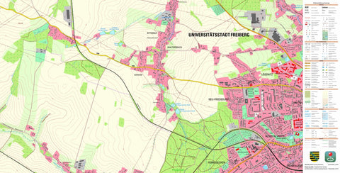 Staatsbetrieb Geobasisinformation und Vermessung Sachsen Kleinschirma, Oberschöna (1:10,000 scale) digital map