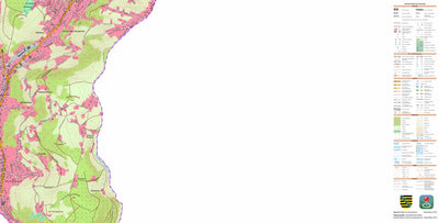 Staatsbetrieb Geobasisinformation und Vermessung Sachsen Klingenthal, Klingenthal, Stadt 2 (1:10,000 scale) digital map