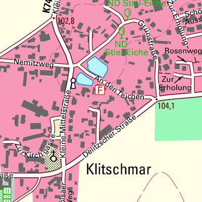 Staatsbetrieb Geobasisinformation und Vermessung Sachsen Klitschmar, Wiedemar (1:10,000 scale) digital map