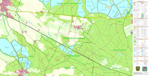Staatsbetrieb Geobasisinformation und Vermessung Sachsen Klitten, Boxberg/O.L. (1:10,000 scale) digital map