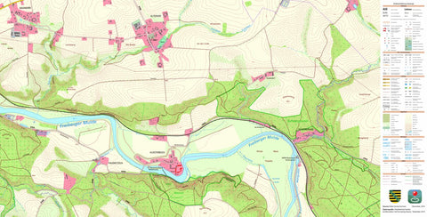 Staatsbetrieb Geobasisinformation und Vermessung Sachsen Klosterbuch, Leisnig, Stadt (1:10,000 scale) digital map