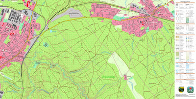 Staatsbetrieb Geobasisinformation und Vermessung Sachsen Klotzsche, Dresden, Stadt (1:10,000 scale) digital map