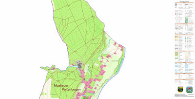 Staatsbetrieb Geobasisinformation und Vermessung Sachsen Köbeln, Bad Muskau, Stadt (1:10,000 scale) digital map