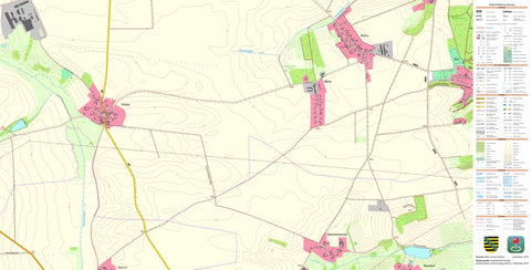 Staatsbetrieb Geobasisinformation und Vermessung Sachsen Kobeln, Hirschstein (1:10,000 scale) digital map