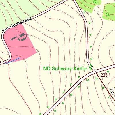 Staatsbetrieb Geobasisinformation und Vermessung Sachsen Kodersdorf, Kodersdorf (1:10,000 scale) digital map