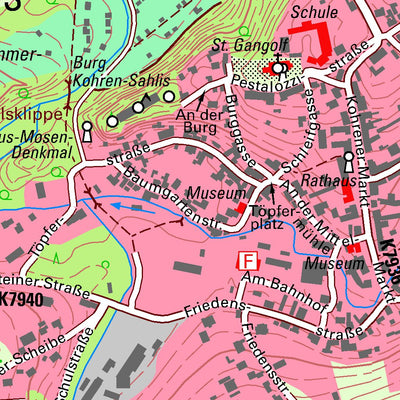 Staatsbetrieb Geobasisinformation und Vermessung Sachsen Kohren-Sahlis, Frohburg, Stadt (1:10,000 scale) digital map
