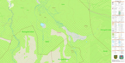 Staatsbetrieb Geobasisinformation und Vermessung Sachsen Königsbrück, Königsbrück, Stadt 1 (1:10,000 scale) digital map