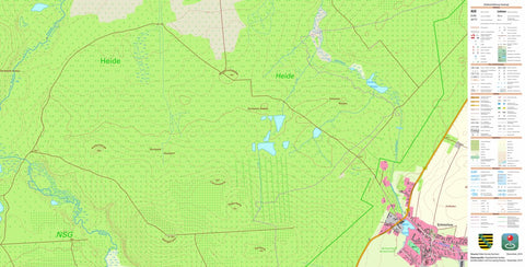 Staatsbetrieb Geobasisinformation und Vermessung Sachsen Königsbrück, Königsbrück, Stadt 2 (1:10,000 scale) digital map