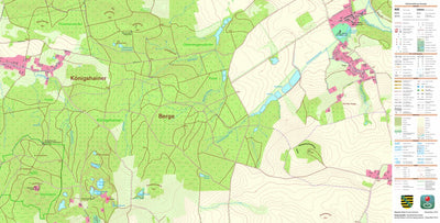 Staatsbetrieb Geobasisinformation und Vermessung Sachsen Königshain, Königshain 2 (1:10,000 scale) digital map