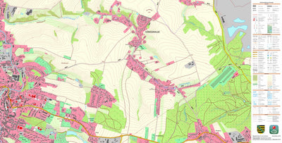 Staatsbetrieb Geobasisinformation und Vermessung Sachsen Königswalde, Werdau, Stadt (1:10,000 scale) digital map