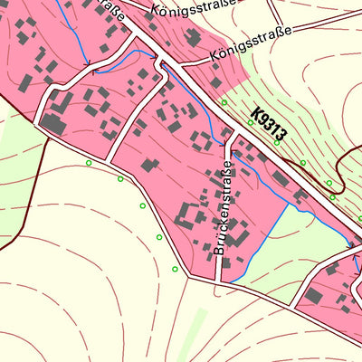 Staatsbetrieb Geobasisinformation und Vermessung Sachsen Königswalde, Werdau, Stadt (1:10,000 scale) digital map