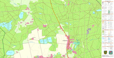 Staatsbetrieb Geobasisinformation und Vermessung Sachsen Kosel, Niesky, Stadt (1:10,000 scale) digital map