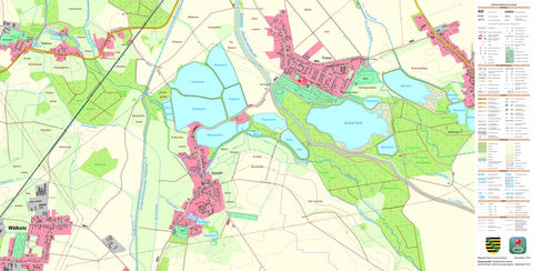 Staatsbetrieb Geobasisinformation und Vermessung Sachsen Koselitz, Röderaue (1:10,000 scale) digital map