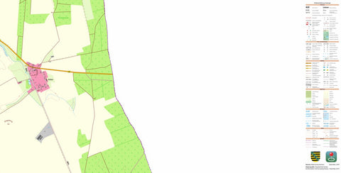 Staatsbetrieb Geobasisinformation und Vermessung Sachsen Kötten, Arzberg (1:10,000 scale) digital map