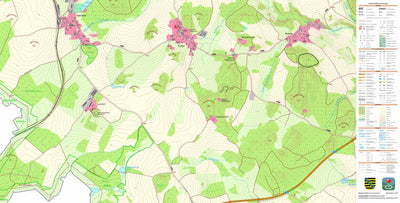 Staatsbetrieb Geobasisinformation und Vermessung Sachsen Krebes, Weischlitz (1:10,000 scale) digital map