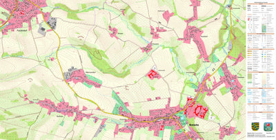 Staatsbetrieb Geobasisinformation und Vermessung Sachsen Kreischa, Kreischa (1:10,000 scale) digital map
