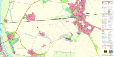 Staatsbetrieb Geobasisinformation und Vermessung Sachsen Kreischau, Beilrode (1:10,000 scale) digital map