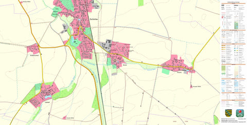 Staatsbetrieb Geobasisinformation und Vermessung Sachsen Kreuma, Rackwitz (1:10,000 scale) digital map