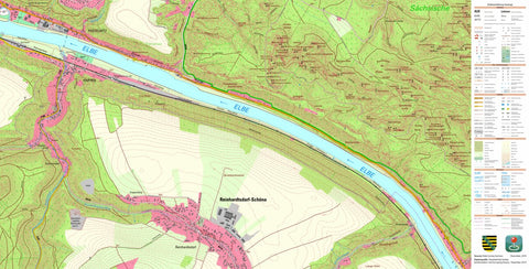 Staatsbetrieb Geobasisinformation und Vermessung Sachsen Krippen, Bad Schandau, Stadt (1:10,000 scale) digital map