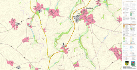Staatsbetrieb Geobasisinformation und Vermessung Sachsen Krögis, Käbschütztal (1:10,000 scale) digital map