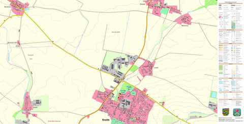Staatsbetrieb Geobasisinformation und Vermessung Sachsen Krostitz, Krostitz (1:10,000 scale) digital map