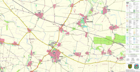 Staatsbetrieb Geobasisinformation und Vermessung Sachsen Krostitz, Krostitz (1:25,000 scale) digital map
