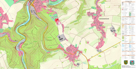 Staatsbetrieb Geobasisinformation und Vermessung Sachsen Krumhermersdorf, Zschopau, Stadt (1:10,000 scale) digital map