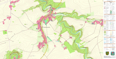 Staatsbetrieb Geobasisinformation und Vermessung Sachsen Krummenhennersdorf, Halsbrücke (1:10,000 scale) digital map