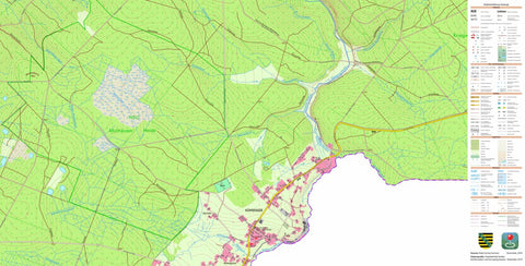 Staatsbetrieb Geobasisinformation und Vermessung Sachsen Kühnhaide, Marienberg, Stadt (1:10,000 scale) digital map