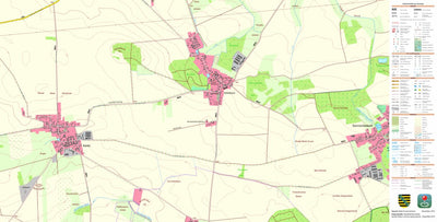 Staatsbetrieb Geobasisinformation und Vermessung Sachsen Kühnitzsch, Lossatal (1:10,000 scale) digital map
