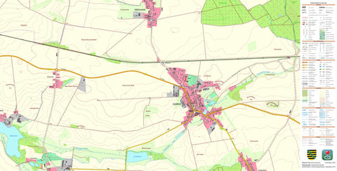 Staatsbetrieb Geobasisinformation und Vermessung Sachsen Kühren, Wurzen, Stadt (1:10,000 scale) digital map