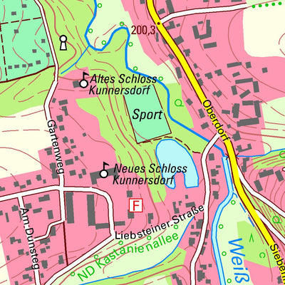 Staatsbetrieb Geobasisinformation und Vermessung Sachsen Kunnersdorf, Schöpstal (1:10,000 scale) digital map