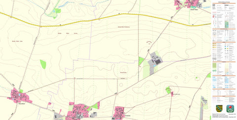 Staatsbetrieb Geobasisinformation und Vermessung Sachsen Kupsal, Krostitz (1:10,000 scale) digital map