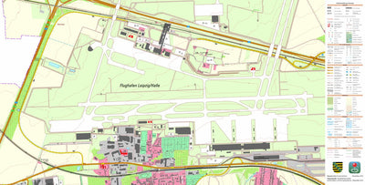 Staatsbetrieb Geobasisinformation und Vermessung Sachsen Kursdorf, Schkeuditz, Stadt (1:10,000 scale) digital map