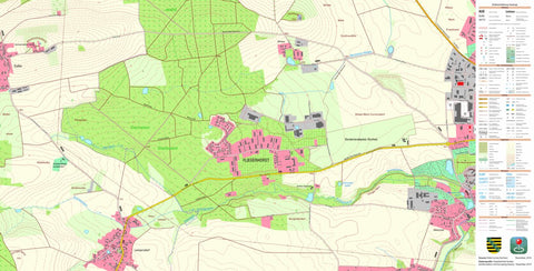 Staatsbetrieb Geobasisinformation und Vermessung Sachsen Lampersdorf, Wermsdorf (1:10,000 scale) digital map