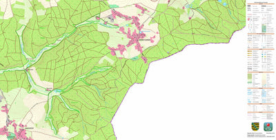 Staatsbetrieb Geobasisinformation und Vermessung Sachsen Landwüst, Markneukirchen, Stadt (1:10,000 scale) digital map