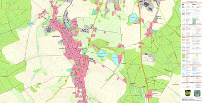 Staatsbetrieb Geobasisinformation und Vermessung Sachsen Langenau, Brand-Erbisdorf, Stadt (1:10,000 scale) digital map